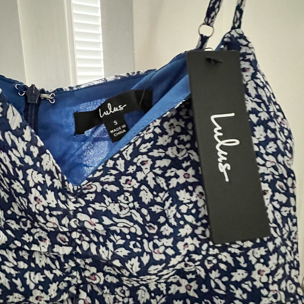 Lulus Blue Floral Dress
